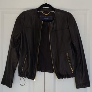 Cole Haan Black Leather Jacket